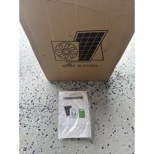 Solar Exhaust Fan with 12000Mah Battery, 20W Solar Powered Fan for Greenhouse Ci